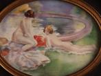 Art Deco miniatuur met naakten, Antiek en Kunst, Ophalen of Verzenden