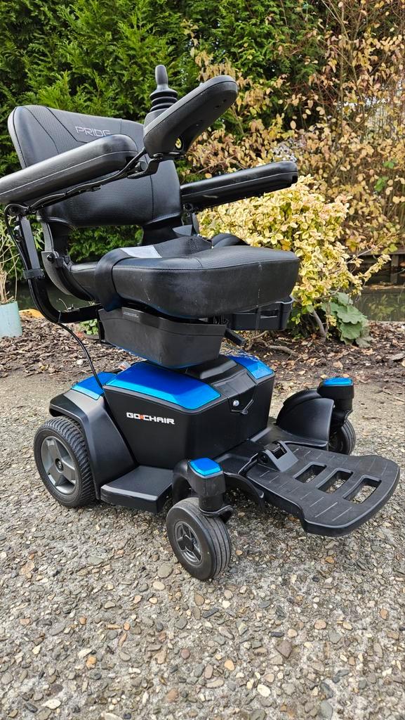 Pride Go-Chair elektrische rolstoel, nieuwstaat! Demontabel!, Diversen, Rolstoelen, Zo goed als nieuw, Elektrische rolstoel, Inklapbaar