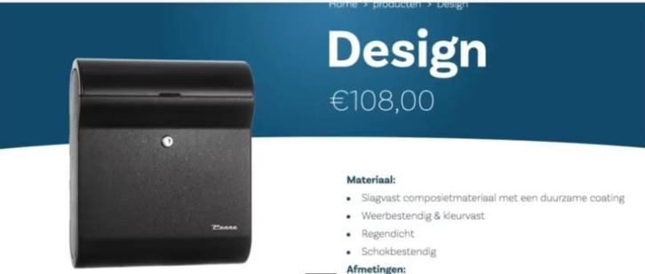 design brievenbus penne, Tuin en Terras, Brievenbussen, Ophalen