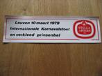 Stella Artois 1366 Leuven 10 maart 1979 Grote Sticker, Ophalen of Verzenden, Nieuw, Merk