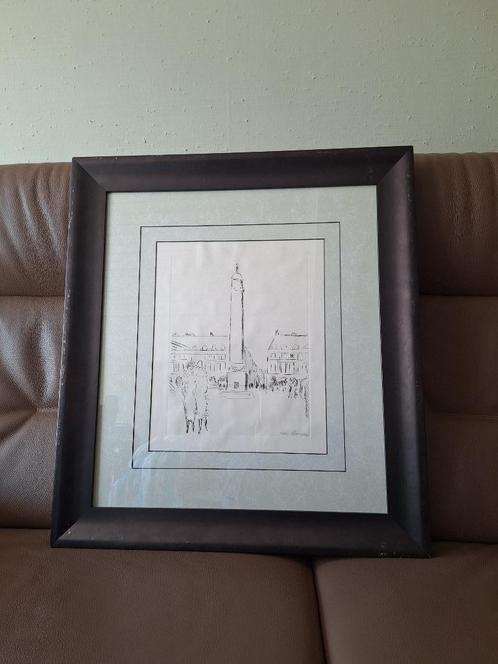 VAN DONGEN TEKENINGLIJST+GLAS 300€, Antiek en Kunst, Kunst | Litho's en Zeefdrukken, Ophalen