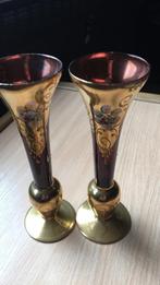 2 vases en verre Made in Italy, Enlèvement ou Envoi