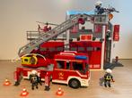 Playmobil brandweerkazerne, ladderwagen en brandweerman, Ophalen of Verzenden, Zo goed als nieuw