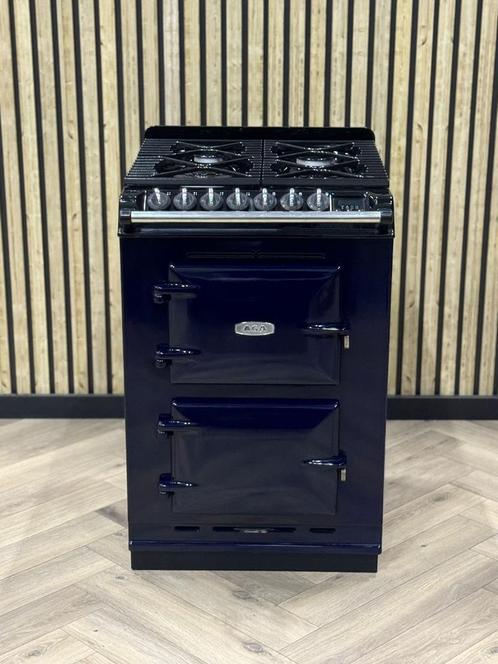Aga 60cm Gas Fornuis Donkerblauw + 2x Elektrische Oven, Elektronische apparatuur, Fornuizen, Gas, Grill, Ophalen of Verzenden