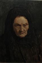 Tony Van Os (1886-1945): Oude vrouw 1943 (43 x 58 cm), Antiquités & Art, Enlèvement ou Envoi