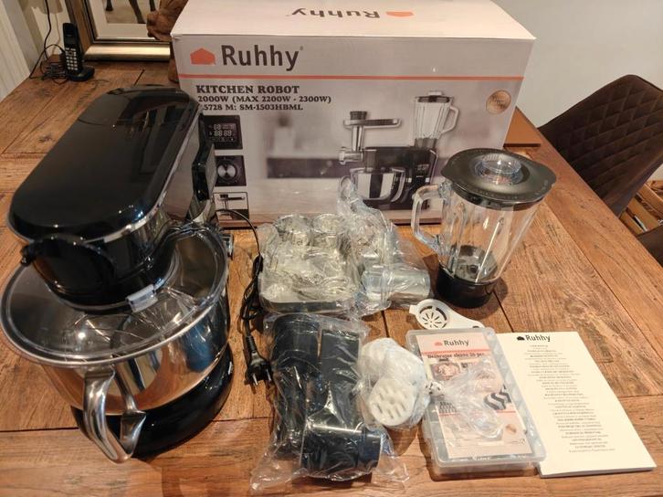 Robot de cuisine Ruhy (SM-1503BML), Electroménager, Mélangeurs de cuisine, Neuf, 4 litres ou plus, 3 vitesses ou plus, Résiste au lave-vaisselle