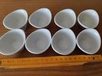 Lot 8x Mini witte saus amuse potjes, Ophalen of Verzenden