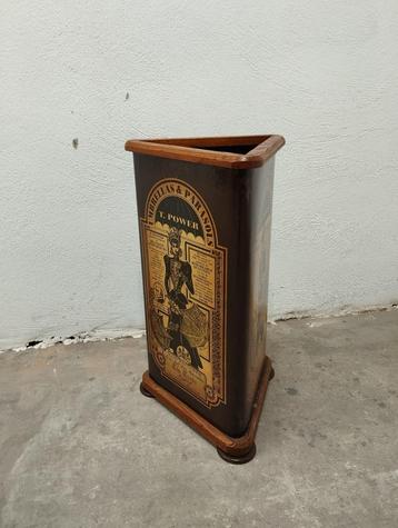 Mooie retro houten paraplubak T.Power Oud-Engels circa 1900 beschikbaar voor biedingen