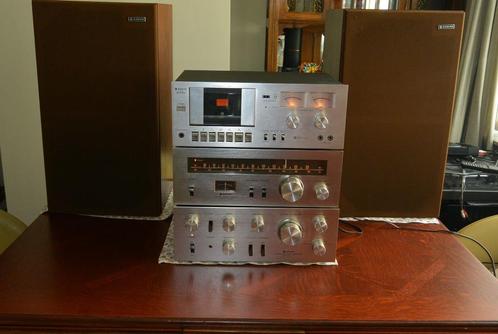 Originele vintage TOPSET Sanyo, Audio, Tv en Foto, Stereoketens, Zo goed als nieuw, Cassettedeck, Tuner of Radio, Overige merken