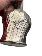 Art Nouveau tinnen fles — Naakte dame — Franoz, Antiek en Kunst, Ophalen of Verzenden