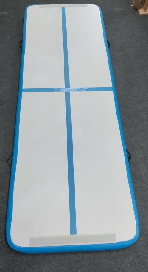 Opblaasbare Airtrack mat – turnen / gymnastiek, Sport en Fitness, Turnen, Zo goed als nieuw, Wit, Ophalen of Verzenden