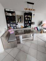 Steigerhouten bank met tafel, Huis en Inrichting, Ophalen