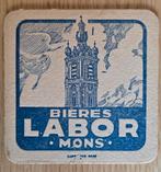 Labor Mons sous-bock bierviltje bierdeckel coaster, Collections, Marques de bière, Envoi, Utilisé, Sous-bock