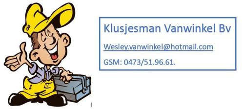 Klusjesman Vanwinkel bv, Diensten en Vakmensen, Klusjesman en Klusbedrijf