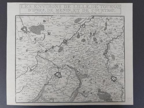 Nicolas de FER West Vlaanderen Deerlijk Harelbeke Kortrijk, Boeken, Atlassen en Landkaarten, Zo goed als nieuw, Landkaart, België