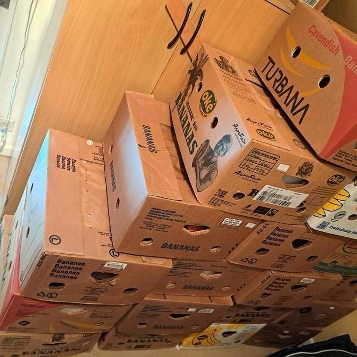verhuisdozen en/of bananen dozen , thuis geleverd, Doe-het-zelf en Bouw, Kratten en Dozen, Zo goed als nieuw, Ophalen of Verzenden