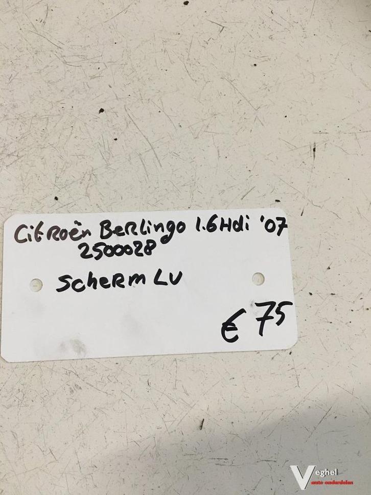 Citroen Berlingo 1.6 HDI 2007 Wagennr 2500028  Voorscherm Li, Auto-onderdelen, Carrosserie, Spatbord, Gebruikt, Ophalen