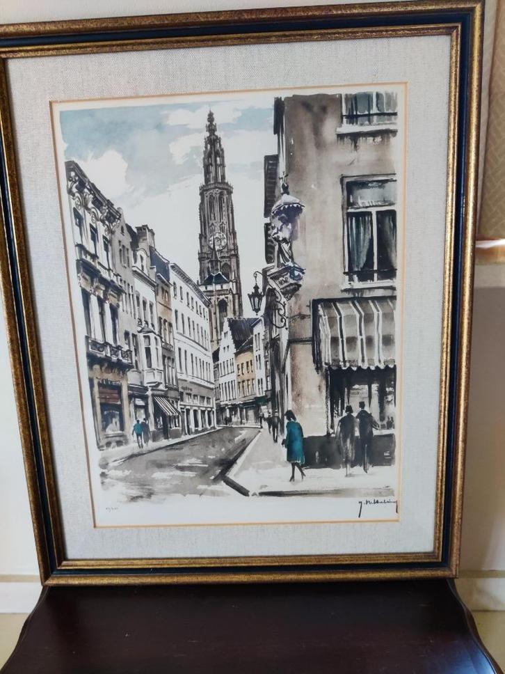 pracht van een stad is Antwerpen van R Hebbelinck, Antiek en Kunst, Kunst | Schilderijen | Klassiek, Ophalen