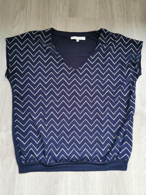 Blouse zilver Lola & Liza - maat 38, Kleding | Dames, T-shirts, Zo goed als nieuw, Maat 38/40 (M), Blauw, Korte mouw, Ophalen of Verzenden