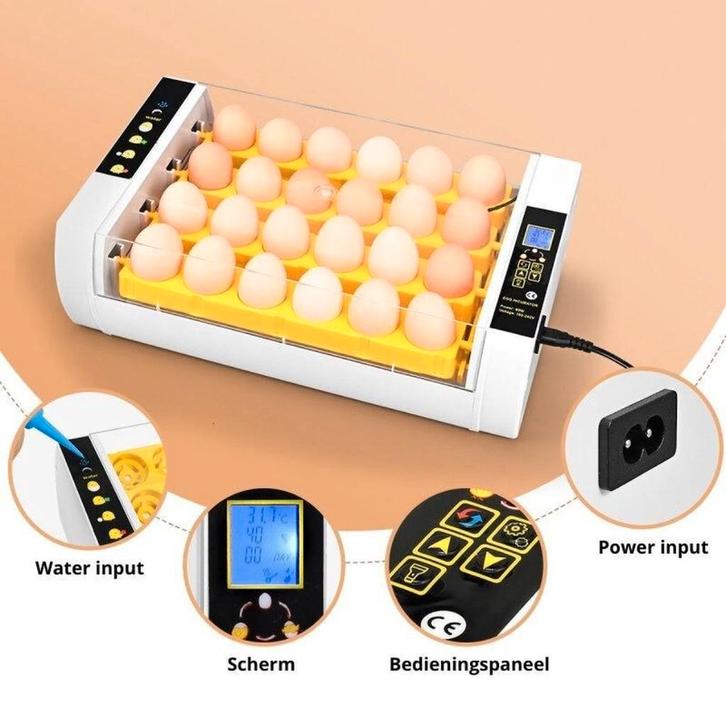 Luxe Broedmachine 24A-24S Automatisch + GRATIS broedeieren, Dieren en Toebehoren, Pluimvee | Toebehoren, Nieuw, Broedmachine, Verzenden