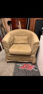 2 zetels van ikea bruin, Huis en Inrichting, Ophalen, Gebruikt, Eenpersoons, 75 tot 100 cm