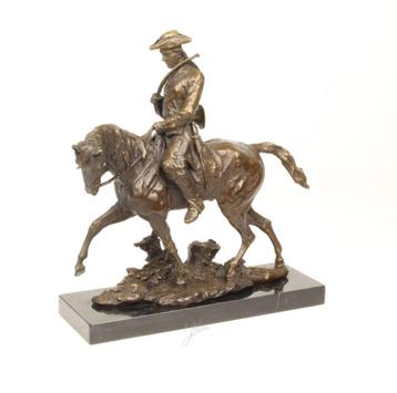 Prachtig Massief Bronzen Beeld van Lodewijk XV te paard beschikbaar voor biedingen