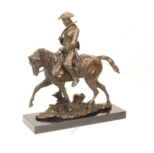 Prachtig Massief Bronzen Beeld van Lodewijk XV te paard, Antiek en Kunst, Antiek | Brons en Koper, Brons, Verzenden
