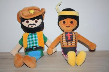2 knuffels Playmobil figuren 30 cm , mooie staat, label 2016 beschikbaar voor biedingen