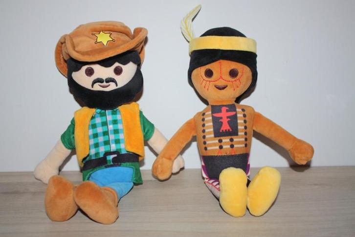 2 knuffels Playmobil figuren 30 cm , mooie staat, label 2016, Kinderen en Baby's, Speelgoed | Playmobil, Zo goed als nieuw, Ophalen of Verzenden