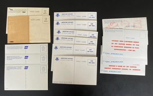 Cartes postales TWA, United, Pan American, American Airlines, Collections, Aviation, Comme neuf