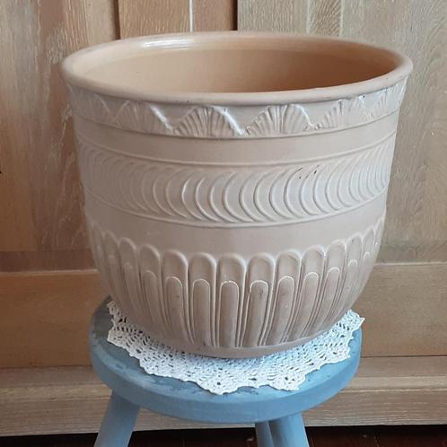 Grote zeer mooie Italiaanse keramieke cachepot Nieuwe staat, Tuin en Terras, Bloempotten, Nieuw, Aardewerk, Binnen, Balkon, Tuin