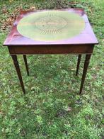 Antieke acajou speeltafel, Huis en Inrichting, Ophalen, Gebruikt, Rechthoekig