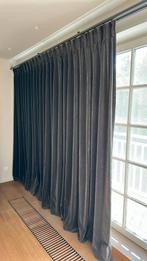 Vloer gordijnen bruin 2x ,bruine voering, totaal 4.40x2.35, Huis en Inrichting, Stoffering | Gordijnen en Lamellen, Ophalen, Gebruikt