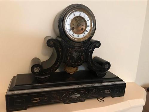 Imposante Horloge de notaire signée horloger de Binche, Antiquités & Art, Antiquités | Bronze & Cuivre