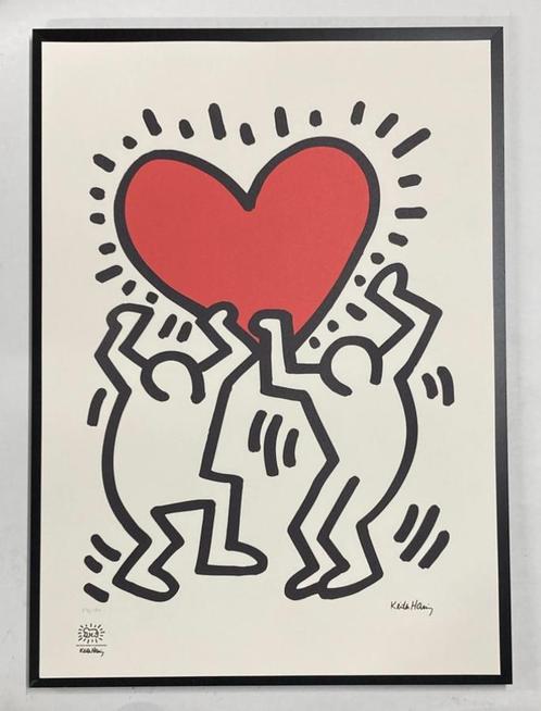 Keith Haring lithografie 50 bij 70 cm, Antiek en Kunst, Kunst | Litho's en Zeefdrukken, Ophalen of Verzenden