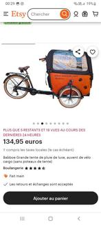 Tente de pluie pour vélo cargo babboe avec poteaux, Comme neuf, Enlèvement