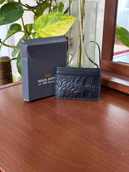 Braun Büffel - Kaarthouder, Handtassen en Accessoires, Portemonnees, Nieuw, Overige merken, Zwart, Leder, Ophalen of Verzenden
