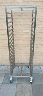 Transportkar RVS Gn2/1 op wielen(18 niveau), Huis en Inrichting, Keuken | Keukenelementen, Ophalen