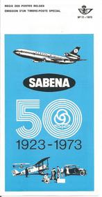 FDC 11/1973 20-05-73 Cinquantenaire de la SABENA 8 Fr (FR), Aviation, Avec timbre, Affranchi, Oblitéré