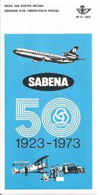 FDC 11/1973 20-05-73 Cinquantenaire de la SABENA 8 Fr (FR), Timbres & Monnaies, Enlèvement ou Envoi, Affranchi, Aviation, Oblitération 1er jour