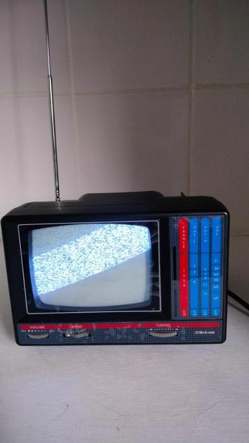 Portable TV. Jaren '90. DELCOM. Retro. Verzamelen. Vintage.