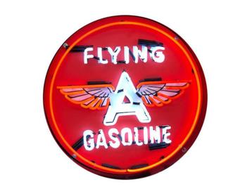 Flying A gasoline neon en veel andere benzine garage neons beschikbaar voor biedingen