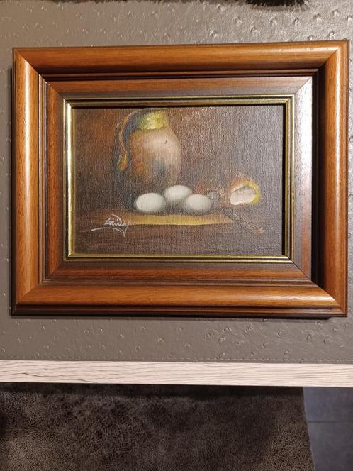 2 KLEINE SCHILDERIJEN /OLIE OP DOEK/GESIGNEERD PRIMA STAAT, Antiek en Kunst, Kunst | Schilderijen | Klassiek, Ophalen of Verzenden