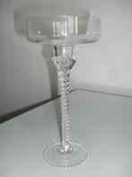 glazen kandelaar (hoogte 22 cm), Ophalen of Verzenden, Glas