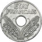 Frankrijk  Vichy 20 centimes, 1941 ETAT FRANCAIS  "VINGT", Frankrijk, Ophalen of Verzenden, Losse munt