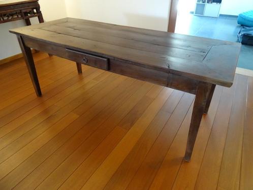prachtige 19de eeuwse franse boerentafel in eik, Huis en Inrichting, Tafels | Eettafels, Gebruikt, 50 tot 100 cm, 200 cm of meer