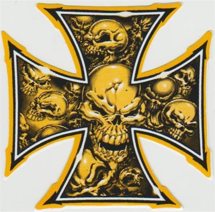 Iron Cross Skull sticker #9, Verzamelen, Stickers, Nieuw, Verzenden
