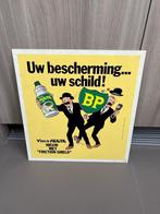 Kuifje Janssens BP reclame bord, Ophalen of Verzenden, Kuifje, Zo goed als nieuw, Plaatje, Poster of Sticker