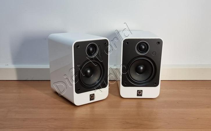 Q Acoustics 2010 in het wit, Audio, Tv en Foto, Luidsprekerboxen, Zo goed als nieuw, Front, Rear of Stereo speakers, 60 tot 120 watt