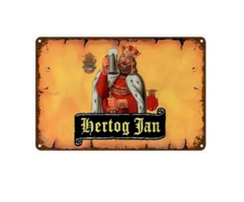 Hertog Jan blikken decoratie plaat, Verzamelen, Merken en Reclamevoorwerpen, Zo goed als nieuw, Reclamebord, Ophalen of Verzenden